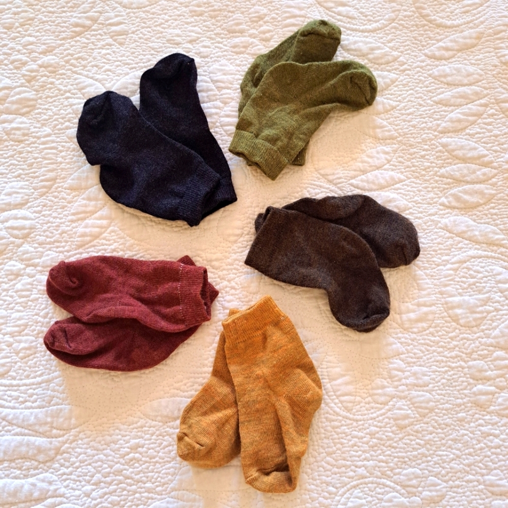NUI merino baby sock set of 5. Size 6-12 month